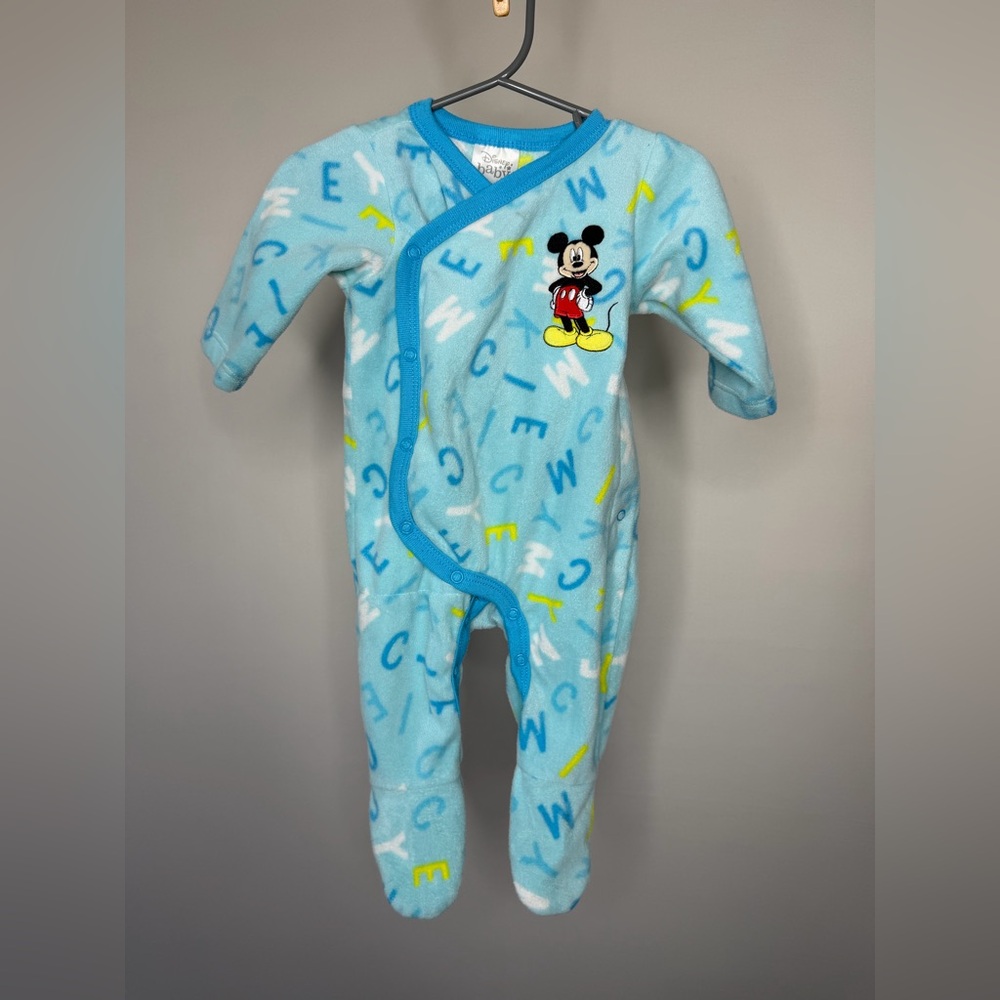 Disney Baby Mickey Mouse Quilted Sleeper size 3-6 months